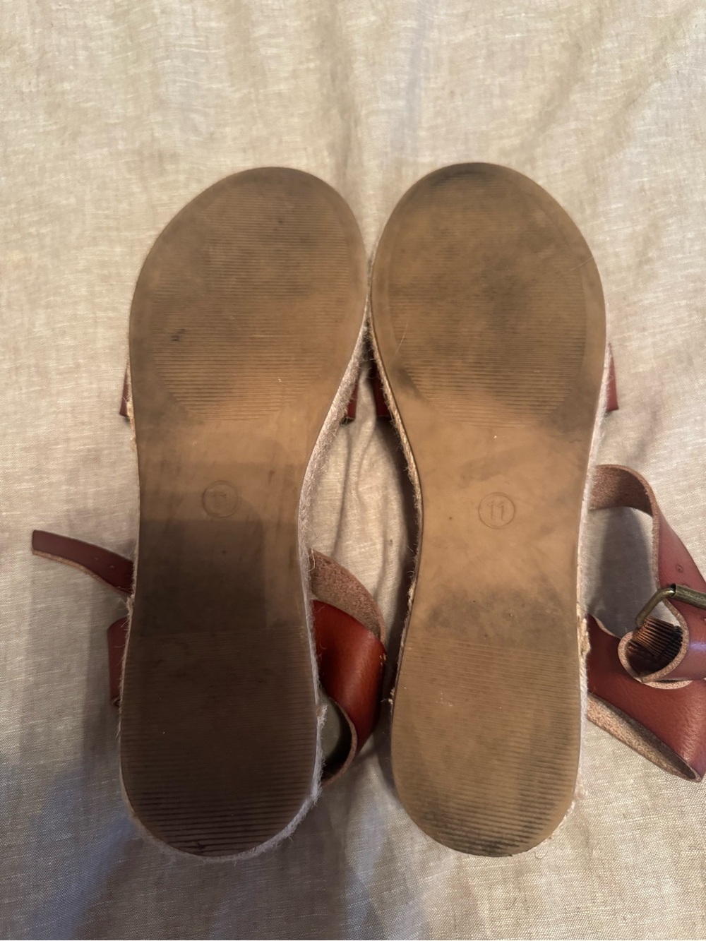 Universal Thread Brown Leather Ankle-Strap Sandals - Picture 6 of 6